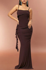 Cami Sleeveless Sequin Embroidered Backless Party Dress