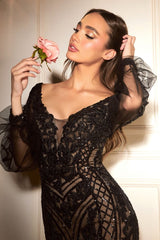 LaDivine CD864 Long Formal Mermaid Mother of the Bride Dress