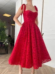 Casual Red Long Vacation Beach Sundress Party Dress